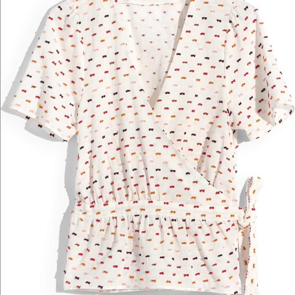 Madewell Ruffle Hem Wrap Top